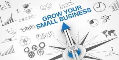 Grow Your Small Business graphic with compass | Viridis